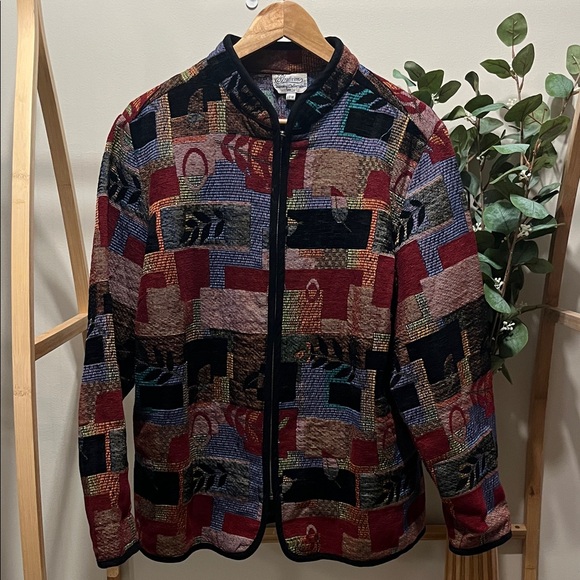 Woman’s Country Collection Multicolor Patchwork Jacket - Picture 1 of 4